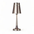 Metal table lamp with geometric shade design and adjustable height 22 x 22 x 45cm